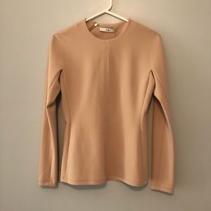 NWT Tibi Structured Crepe Open Back Top